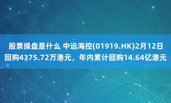 股票操盘是什么 中远海控(01919.HK)2月12日回购4375.72万港元，年内累计回购14.64亿港元