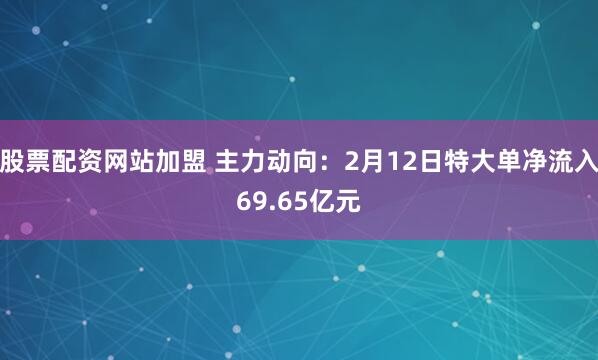 股票配资网站加盟 主力动向：2月12日特大单净流入69.65亿元