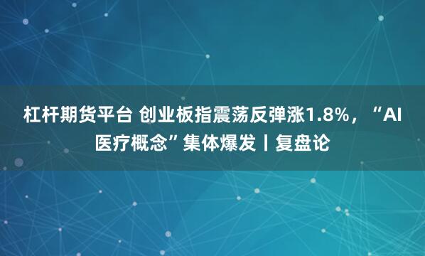 杠杆期货平台 创业板指震荡反弹涨1.8%，“AI医疗概念”集体爆发丨复盘论