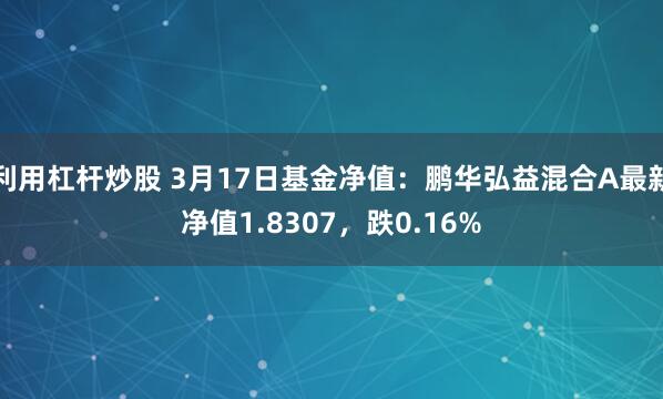 利用杠杆炒股 3月17日基金净值：鹏华弘益混合A最新净值1.8307，跌0.16%